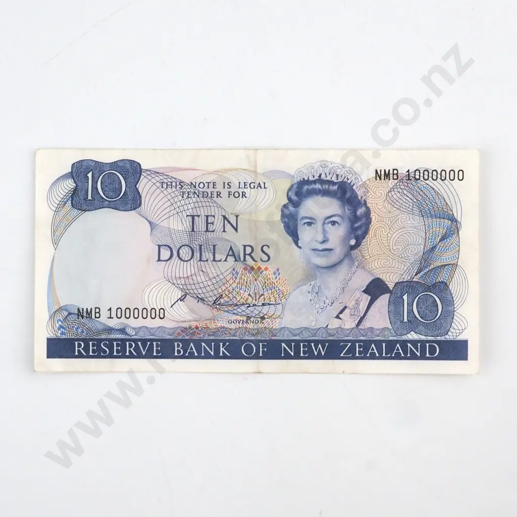 TEN DOLLARS RUSSELL SIGNATURE, SERIAL NMB 1000000 ( ONE MILLION ), VERY FINE Image 1++