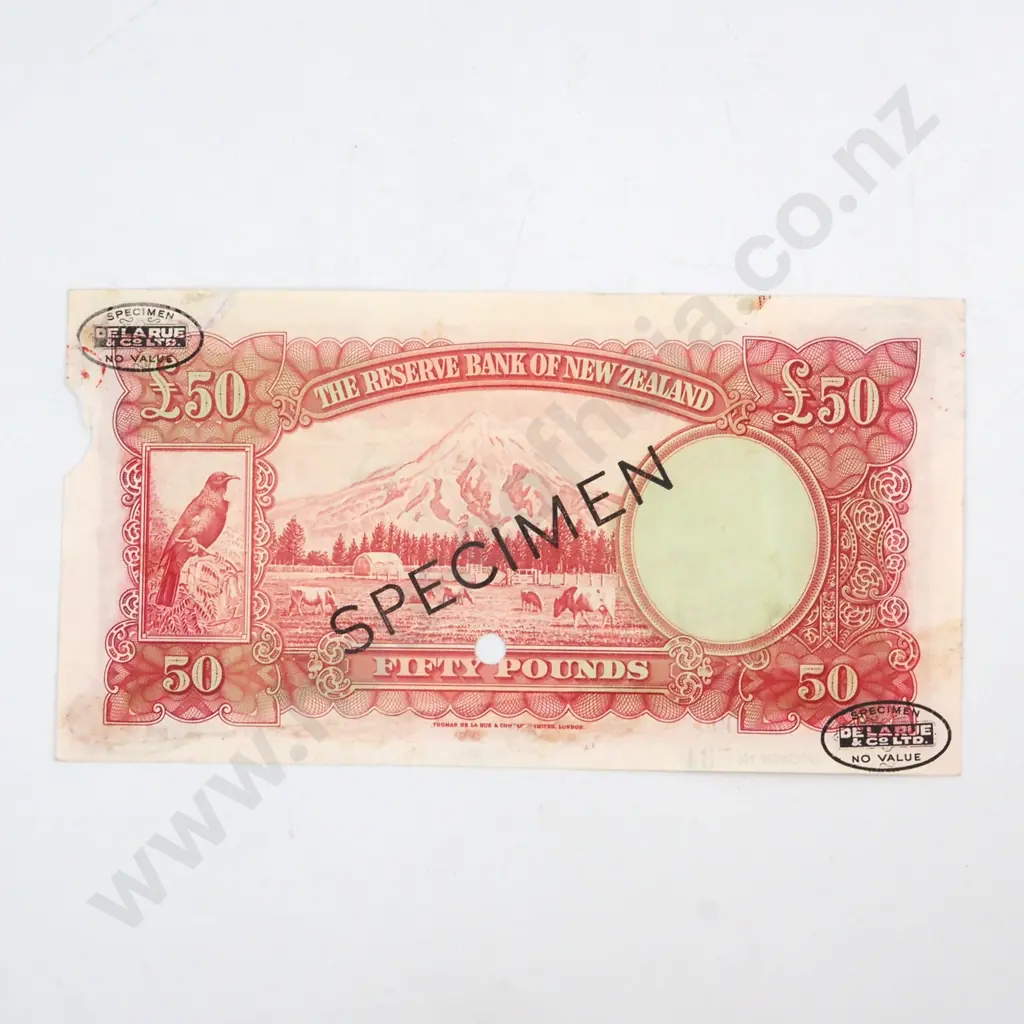 Fifty Pounds Wilson Specimen, Serial O/U 000000: Specimen No 34 Lower Left - Tear on Right Side Image 1++