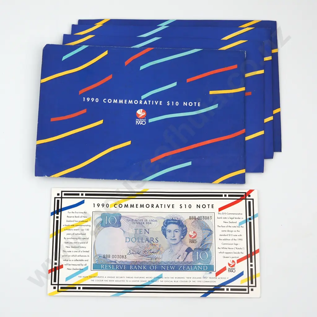 5 X BRASH TYPE 1 SIGNATURE, 1990 ISSUE, PREFIXES BBB, UNCIRCULATED, C.V. $250 Image 1++