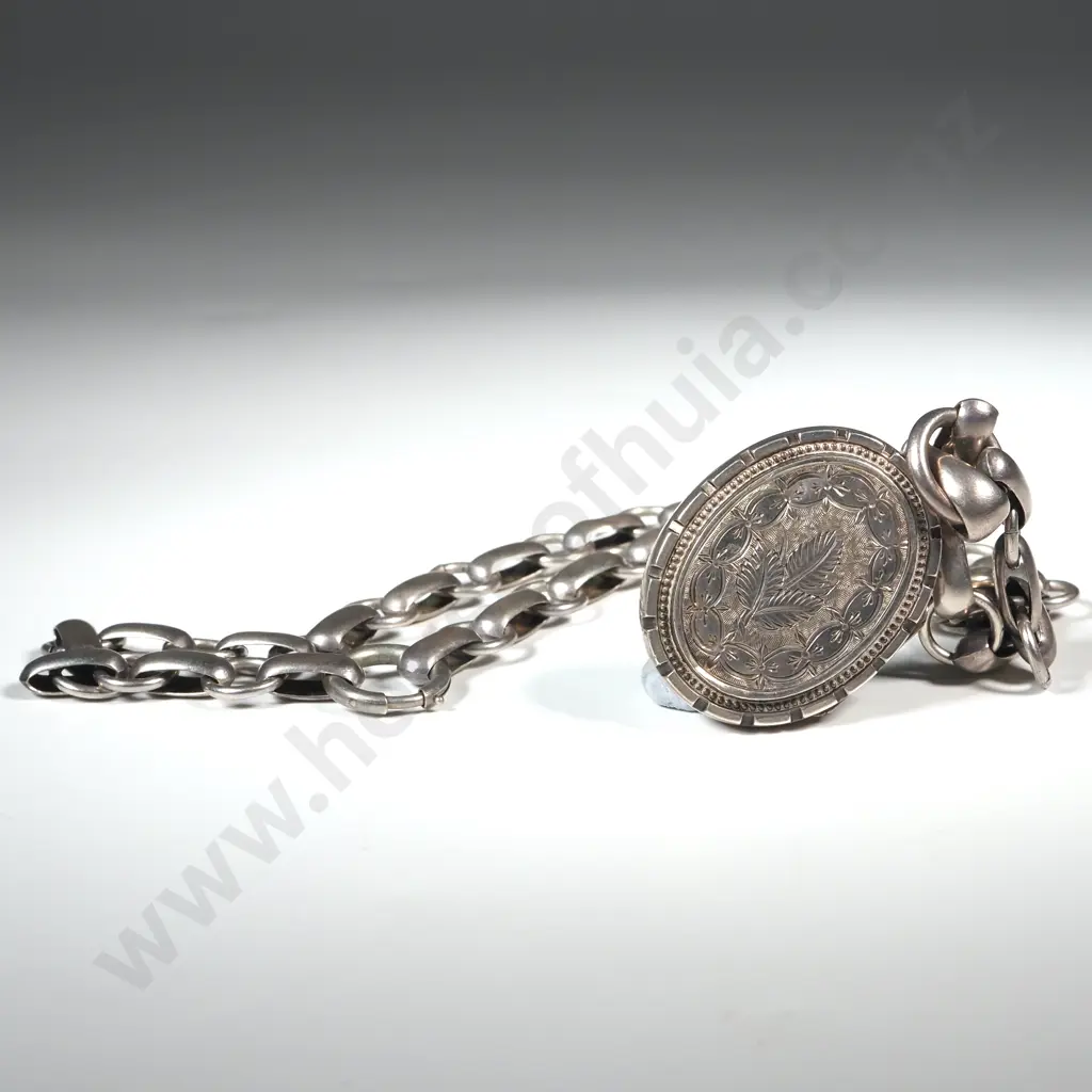 Victorian Silver Mayoral Chain & Locket Image 1++