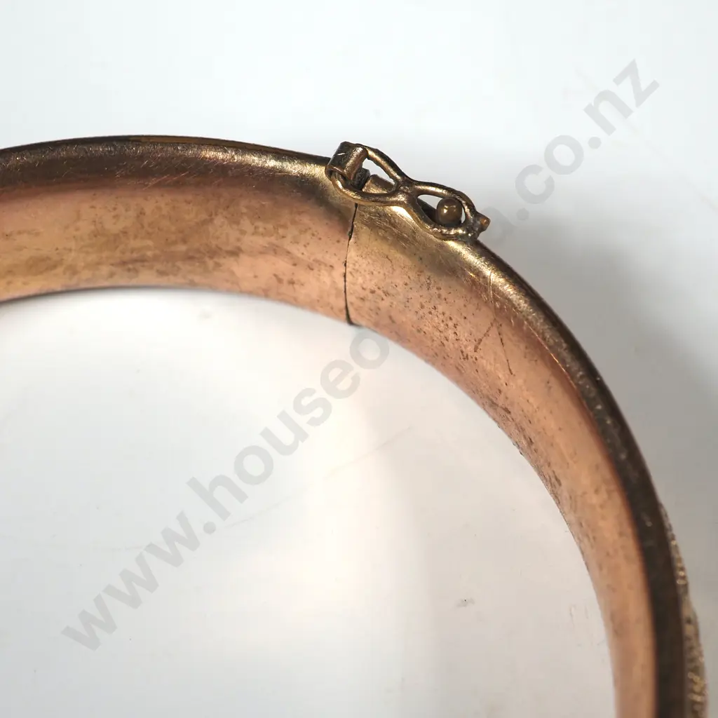 Vintage Rolled Gold Hinged Bracelet Image 1++