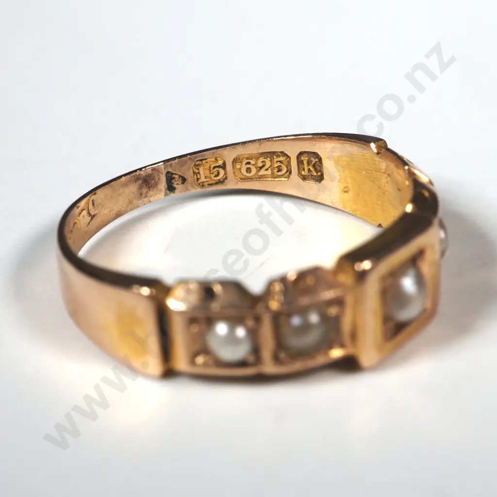 Antique 15ct Gold Seedpearl Ring Image 1++