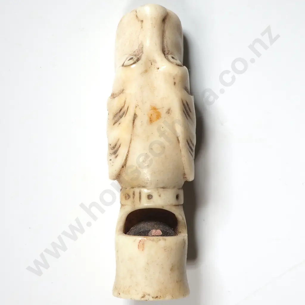 Antique Carved Bone Dog Whistle Image 1++