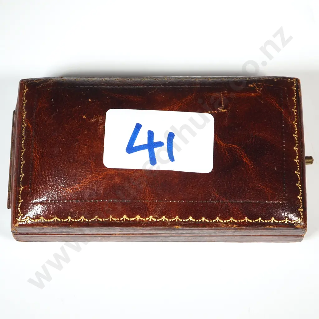 Cased Art Deco Antique 15ct Gold Sapphire & Seed Pearl Necklace Image 1++