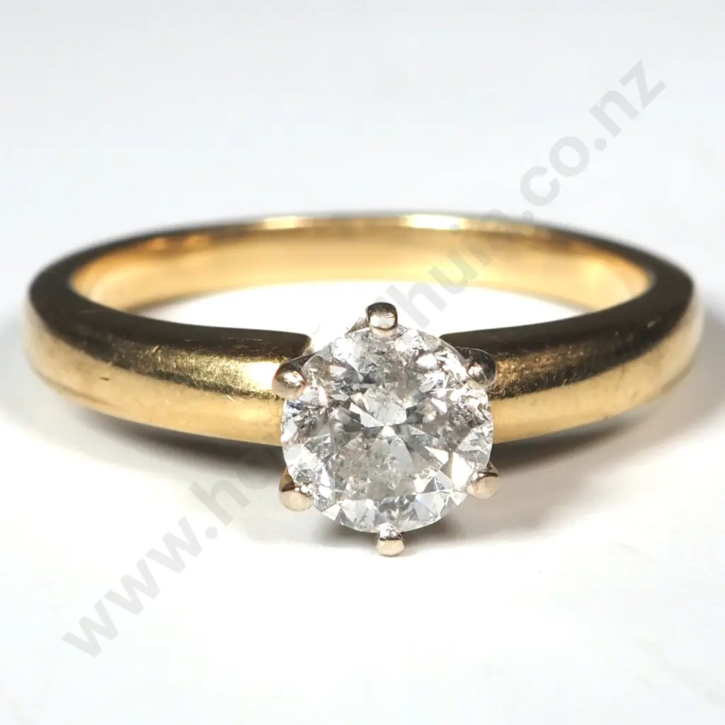 18ct Gold 1 Carat Diamond Solitarie Ring Valued at $8,000.00 Image 1++