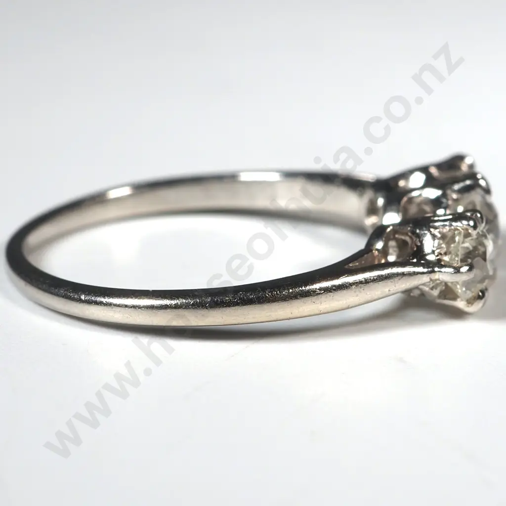 Platinum Three Stone Diamond Ring - Valued at $2,890.00 Image 1++