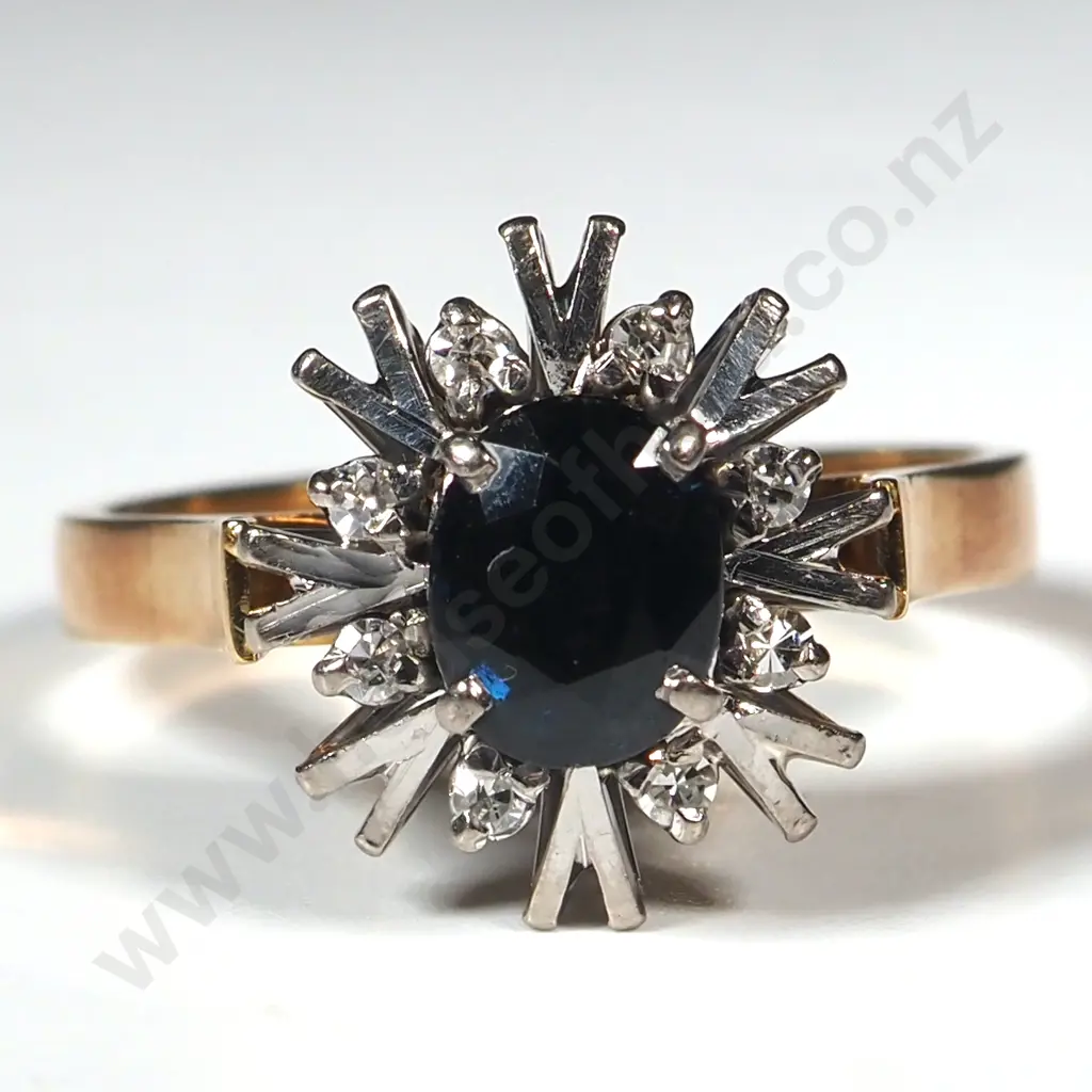 18ct Gold Sapphire & Diamond Princess Diana Style Ring - Valued at $4,990.00 Image 1++