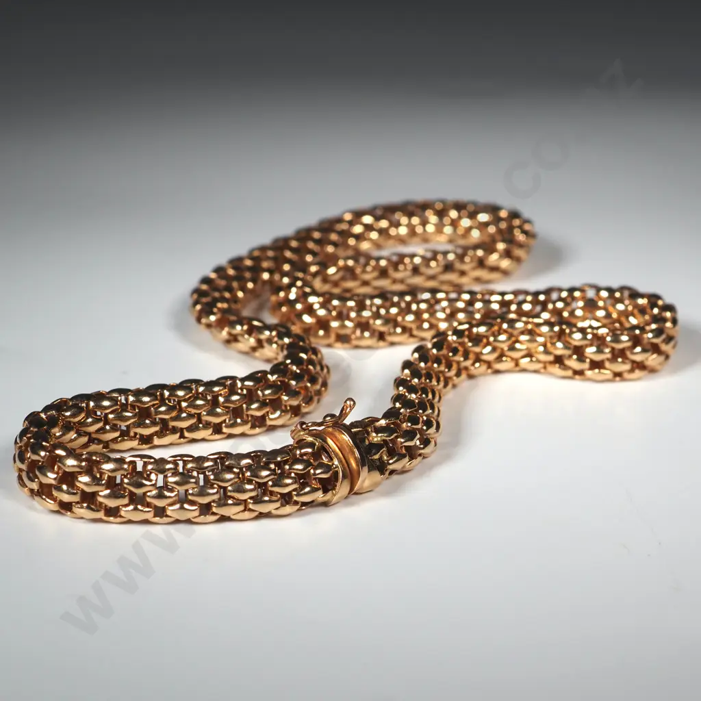 18ct Gold Fancy Link Necklace Image 1++