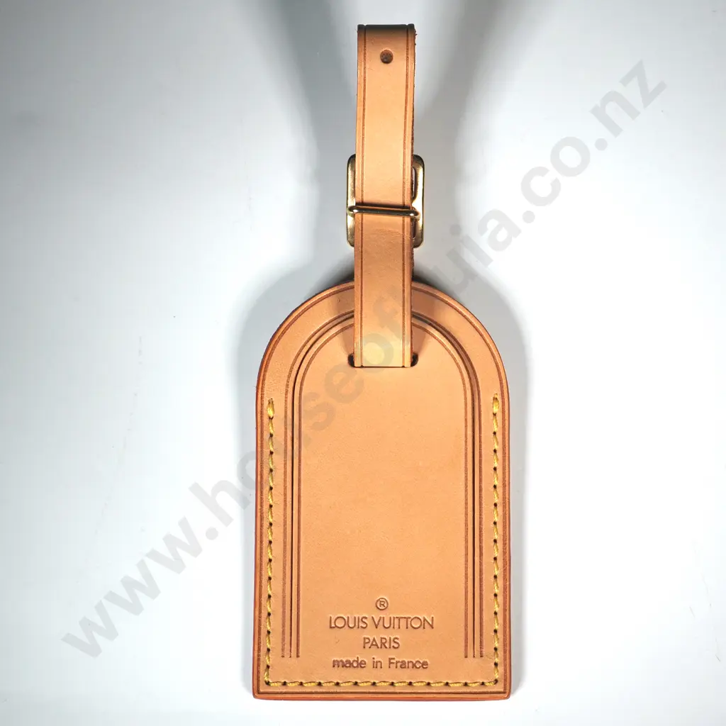LOUIS VUITON Natural Vachetta Leather Luggage Tag Image 1++