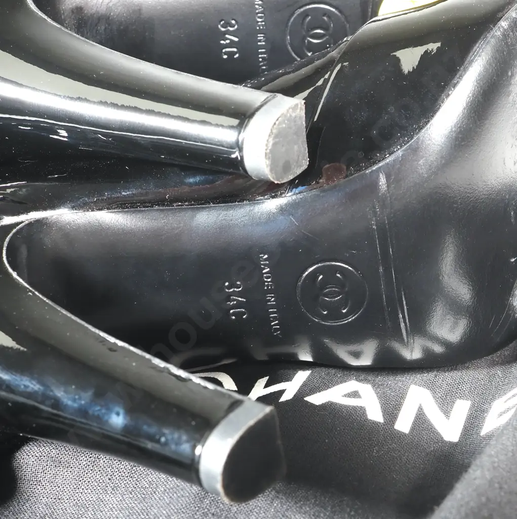 Chanel Patent Leather Booties Size 34C in Individual Chanel Dust Bags  Image 1++