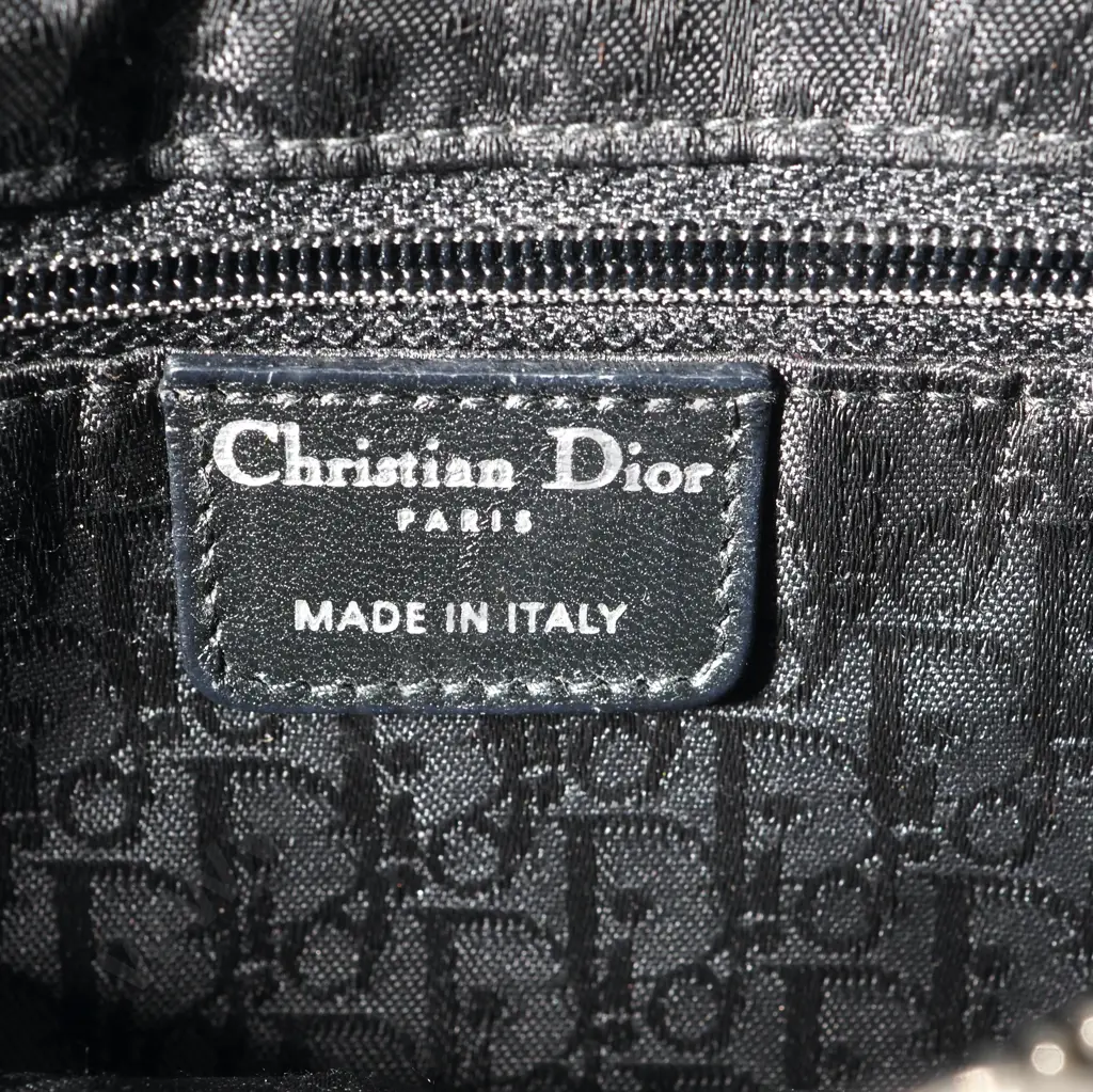 CHRISTIAN DIOR Vintage Cannage Quilted Tote Bag in Black Image 1++