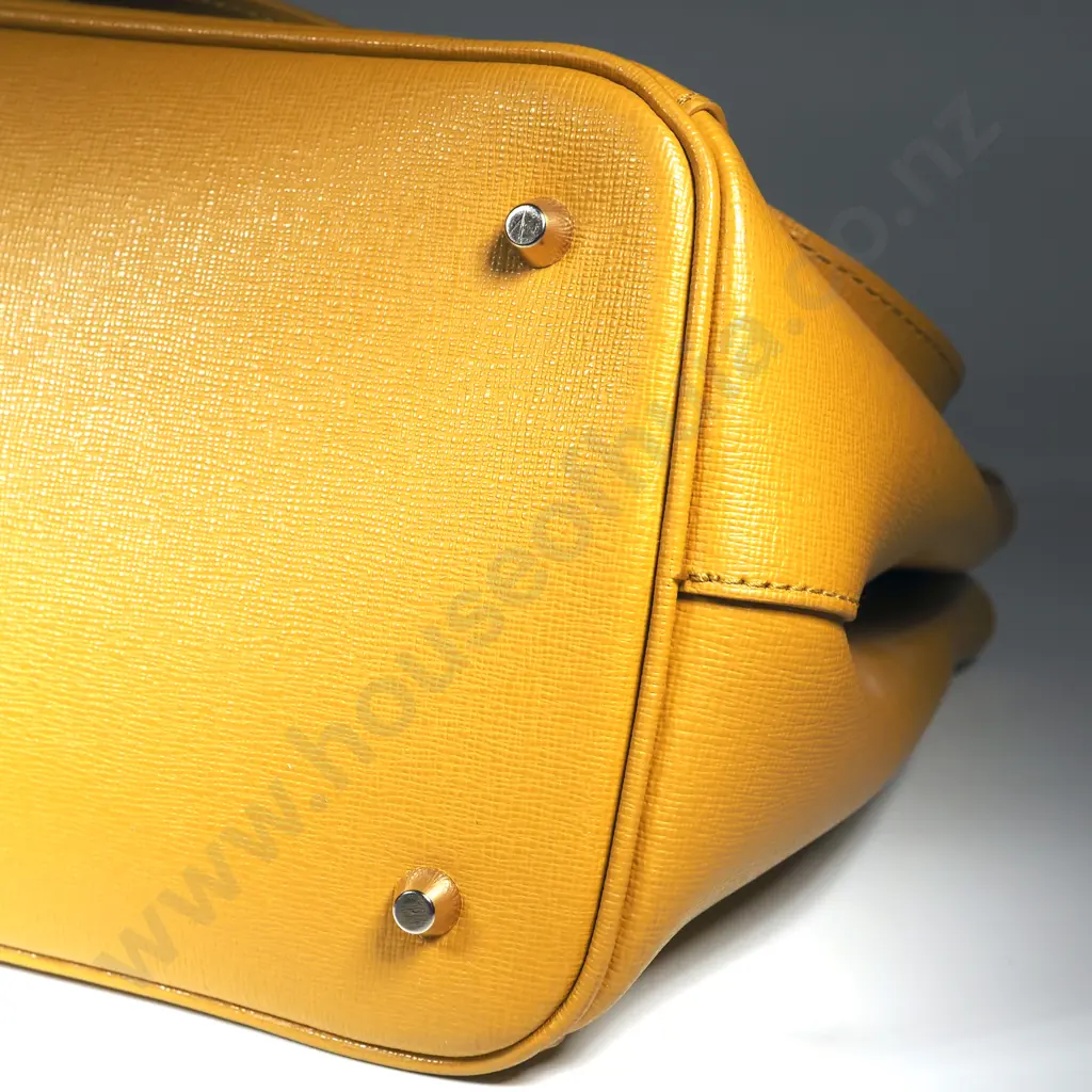 FURLA Linda Saffiano Leather Bag in Yellow Image 1++