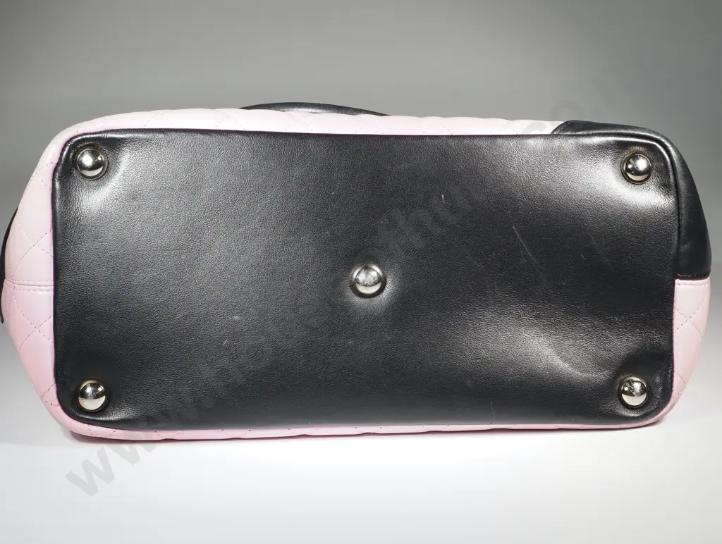 CHANEL Quilted Leather Cambon Ligne Large Tote Bag in Pink/Black Image 1++