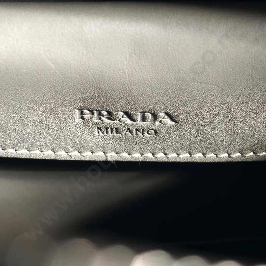 PRADA Tricolor Bauletto Vitello Leather Satchel Image 1++