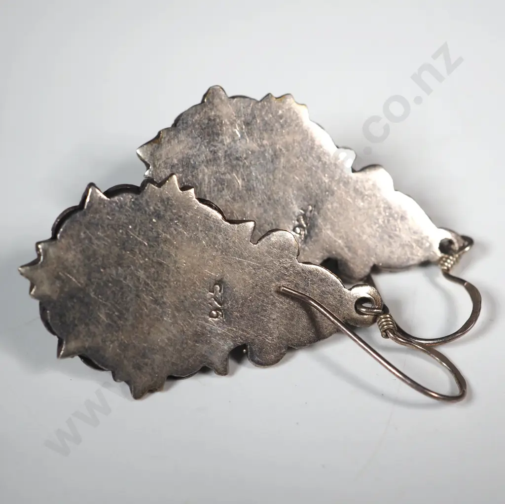 Sterling Silver Turquoise Drop Earrings Image 1++