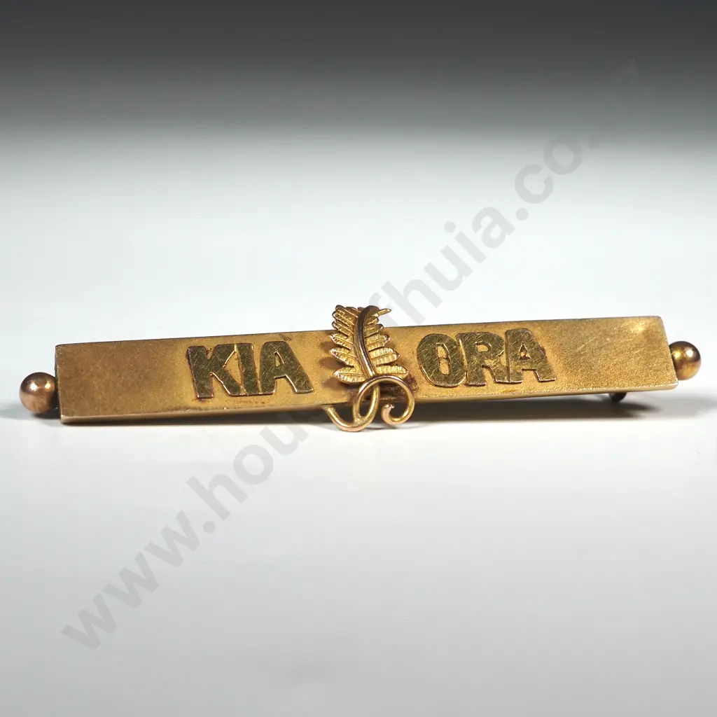 Antique 9ct Kia Ora Brooch  Image 1++