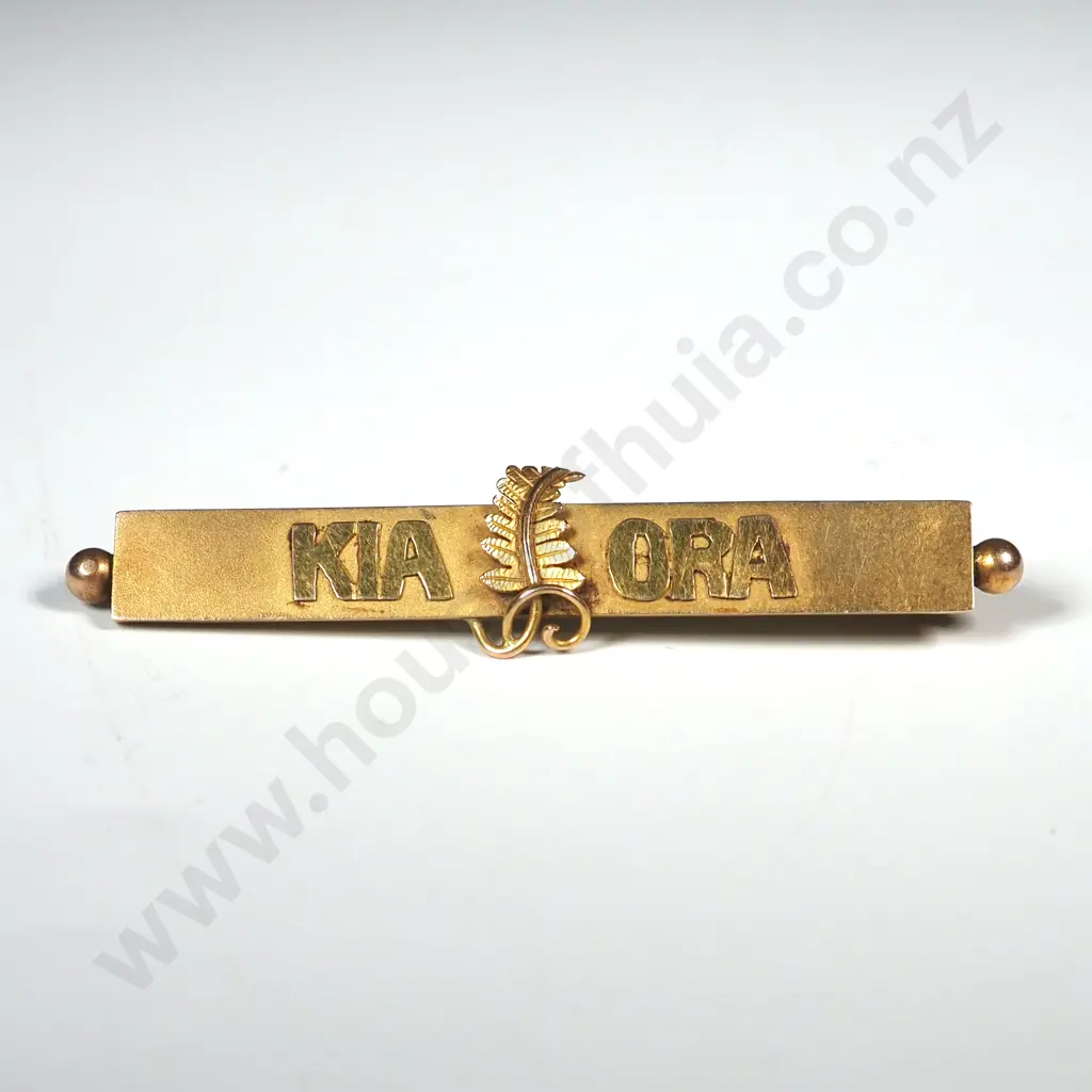 Antique 9ct Kia Ora Brooch  Image 1++