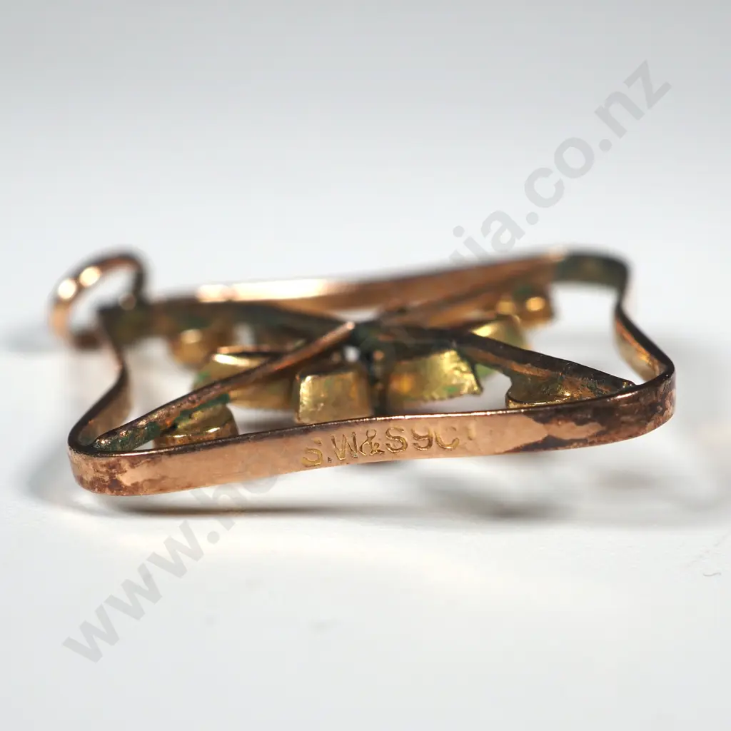 Antique 9ct Gold Seedpearl Drop Pendant A/F Image 1++