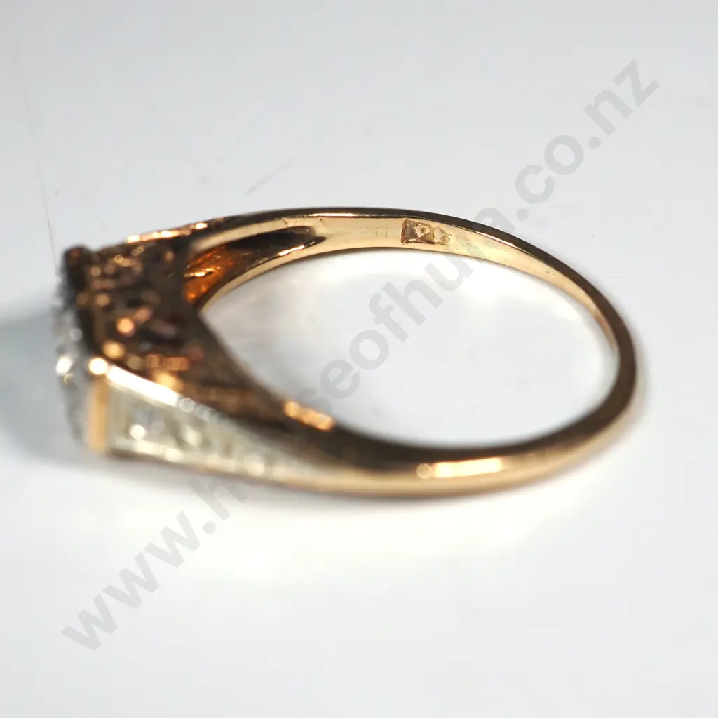 Antique 18ct Gold & Two Diamond Ring - Large Diamonds! Image 1++