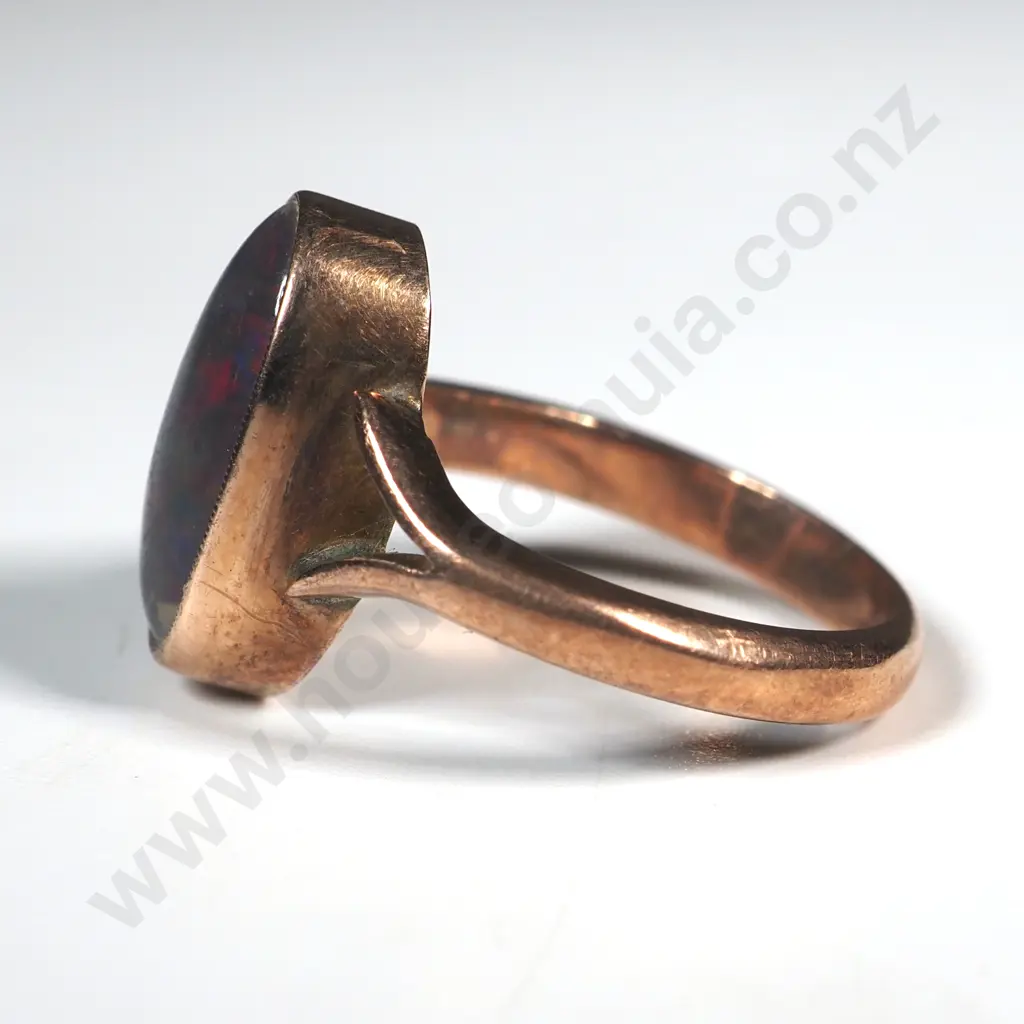 9ct Rose Gold & Opal Doublet Ring Image 1++