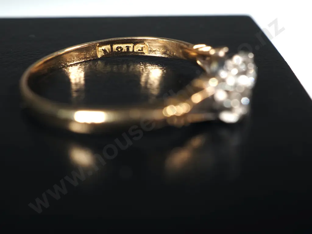 18ct Gold & Platinum Two Stone Ring  Image 1++