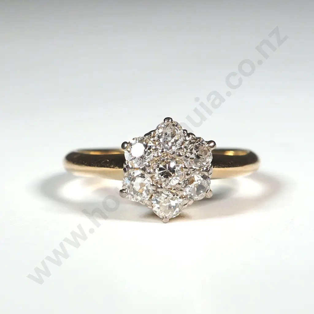 18ct Gold Diamond Cluster Halo Ring - Valued at $2,900.0 Image 1++