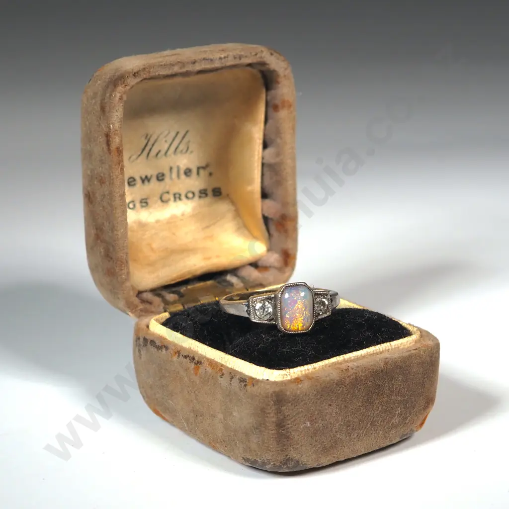 9ct & Sterling Silver Opal & Gemstone Ring in Period Box Image 1++