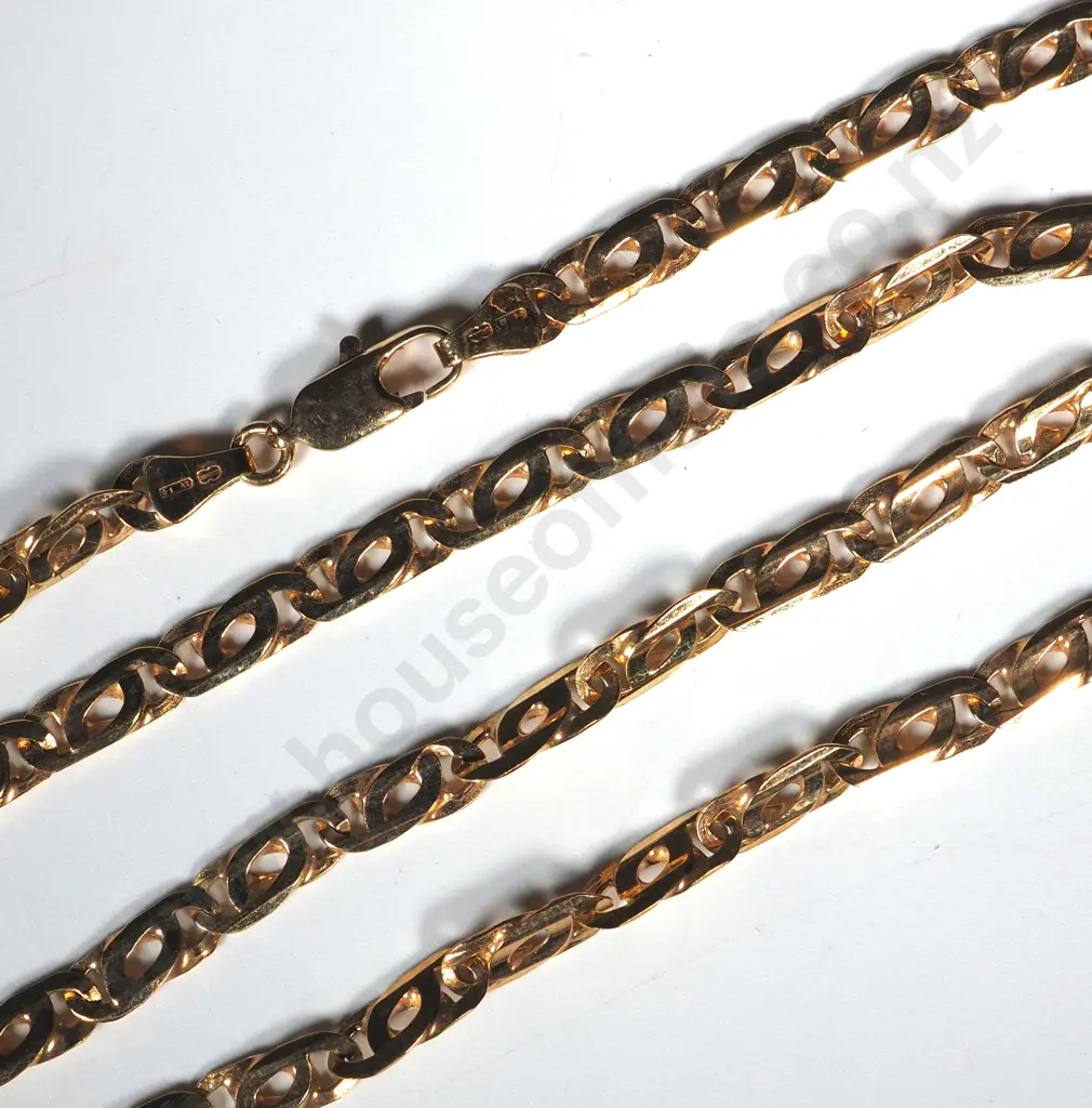 9ct Gold Fancy Link Necklace Image 1++