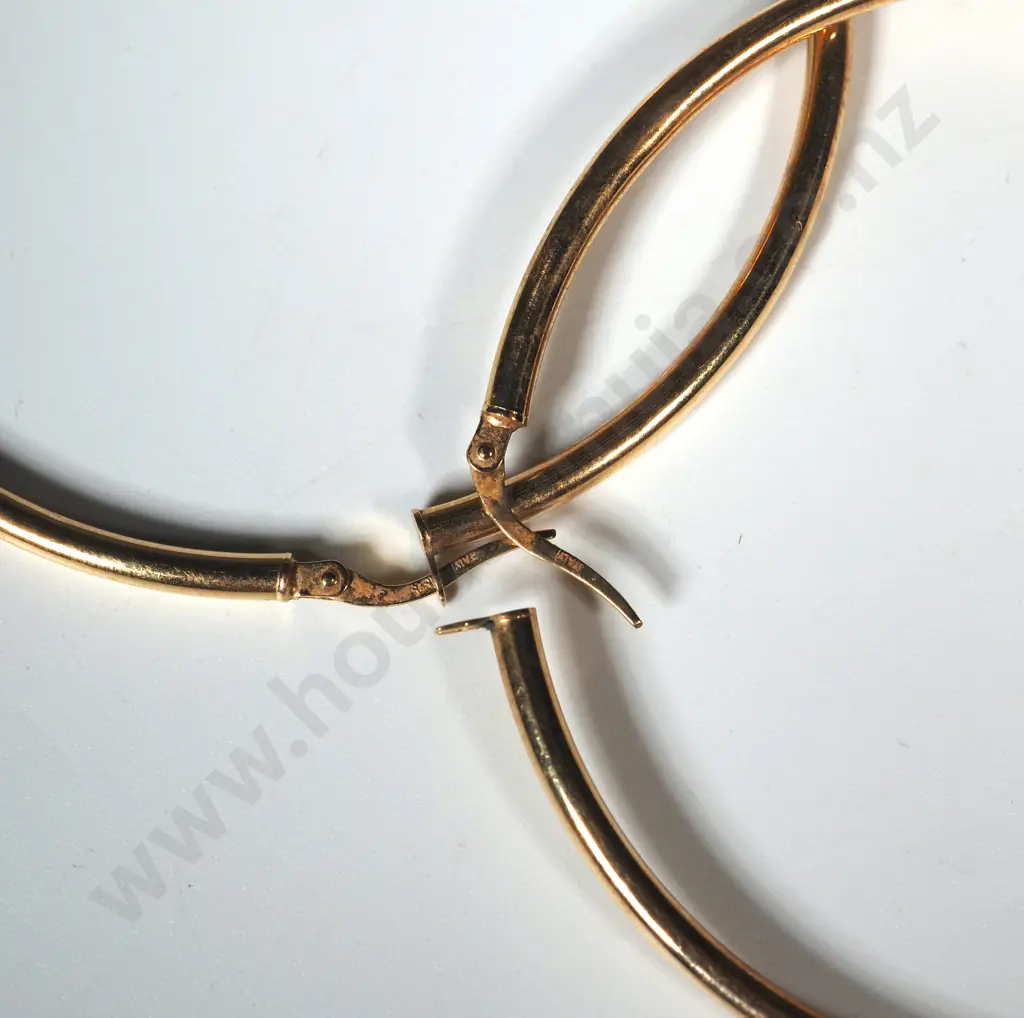 9ct Gold Hoop Earrings Image 1++