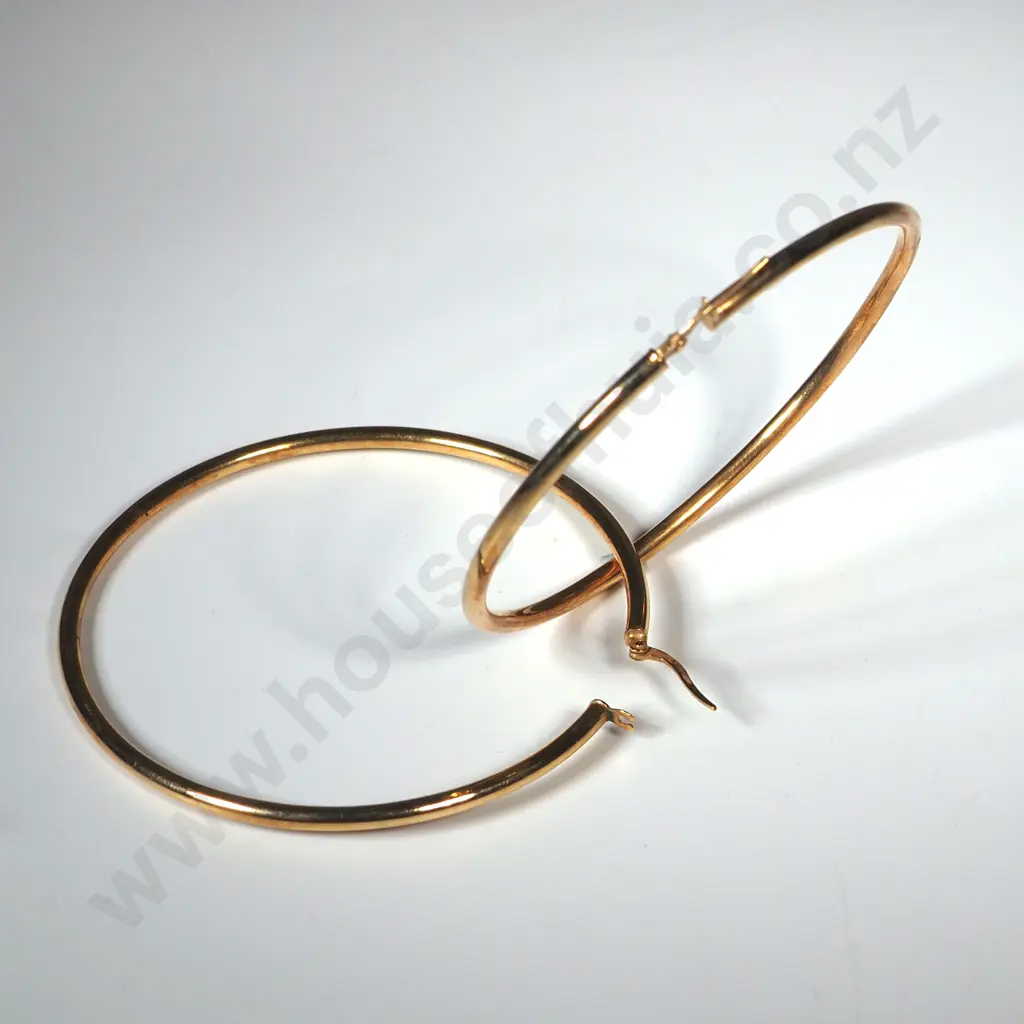 9ct Gold Hoop Earrings Image 1++