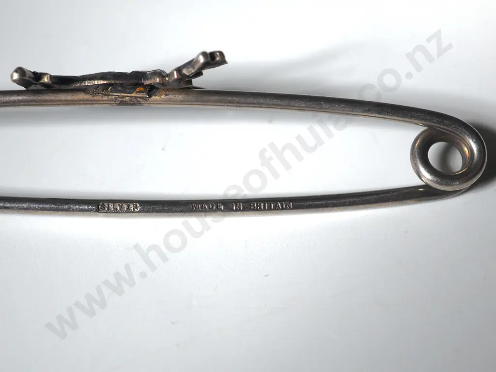 Large Sterling Silver Stag Brooch / Kilt Pin Image 1++