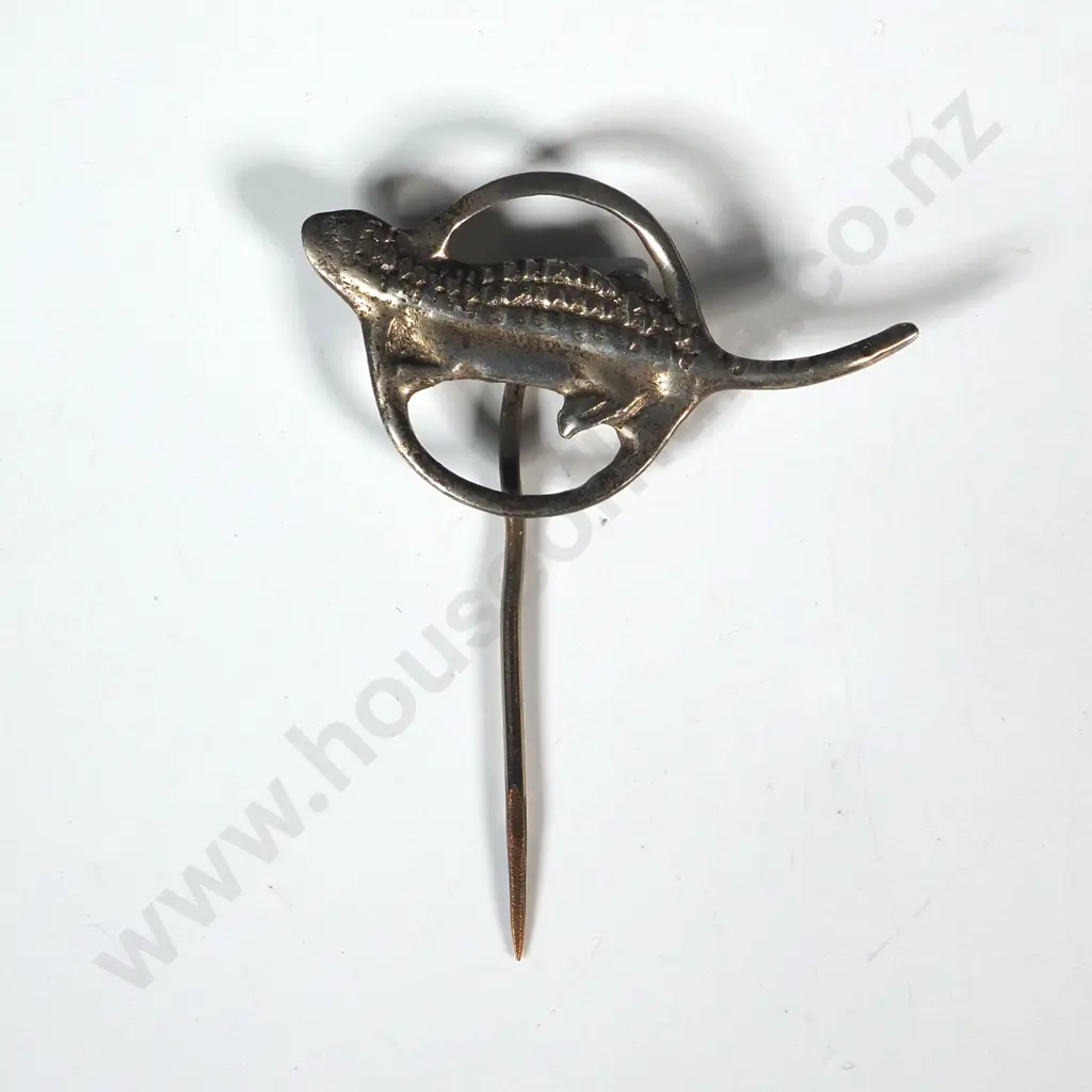 Sterling Silver Tuatara Stick Pin Brooch Image 1++