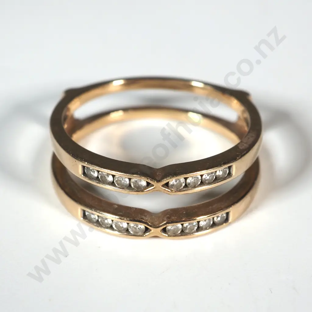 10ct Gold Diamond Ring With Enhancer Set with Brilliant Cut Diamond Image 1++