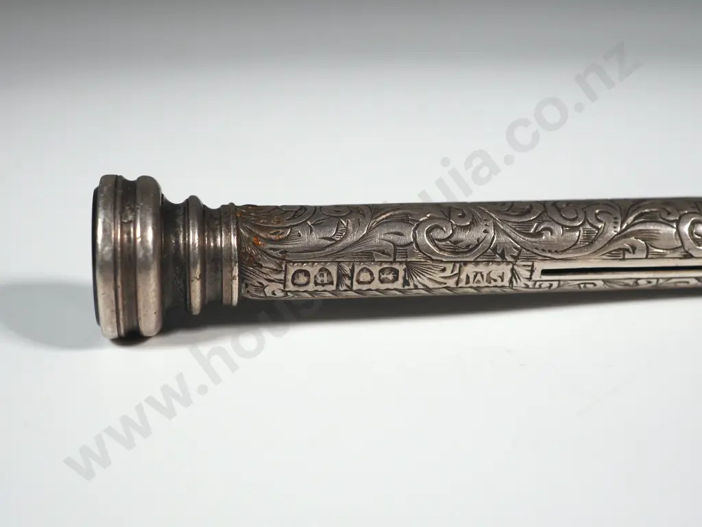 1877 S Morden & Co Sterling Silver Self Propelling Pencil  Image 1++