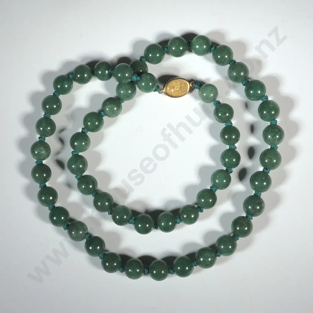 Jade Bead Necklace Image 1++