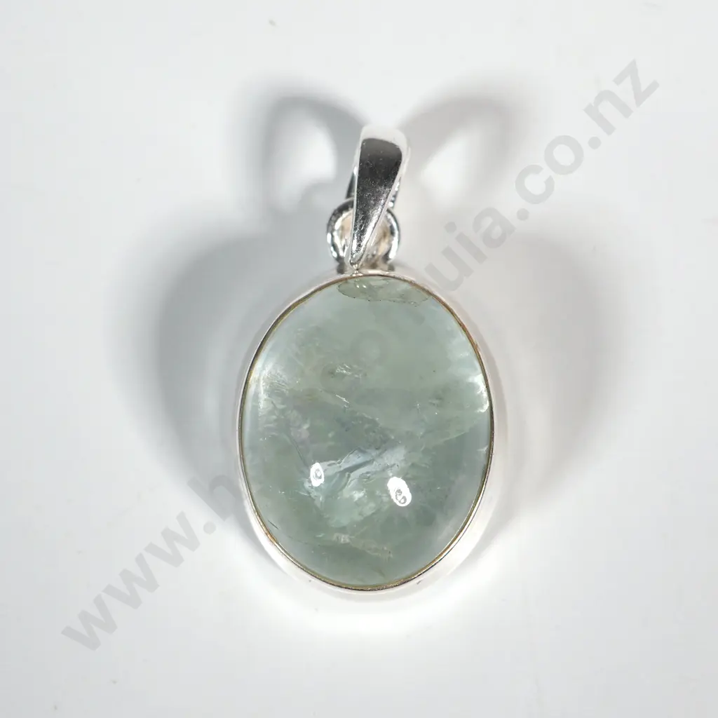 Sterling Silver & Aquamarine Pendant  Image 1++