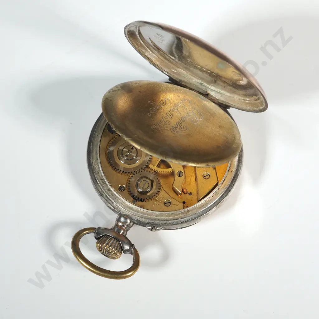 .800 Silver Antique Pocket Watch A/F Image 1++