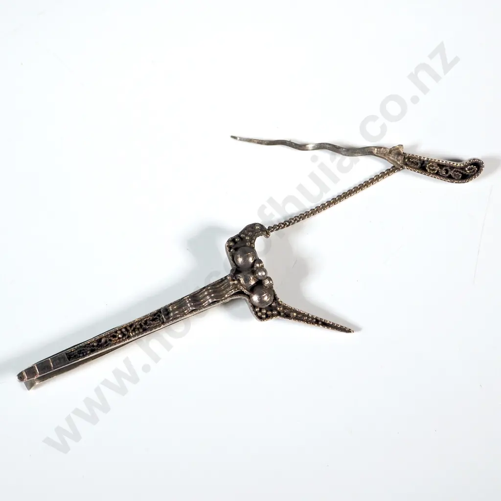 800 Silver Kris Sword in Scabbard Image 1++