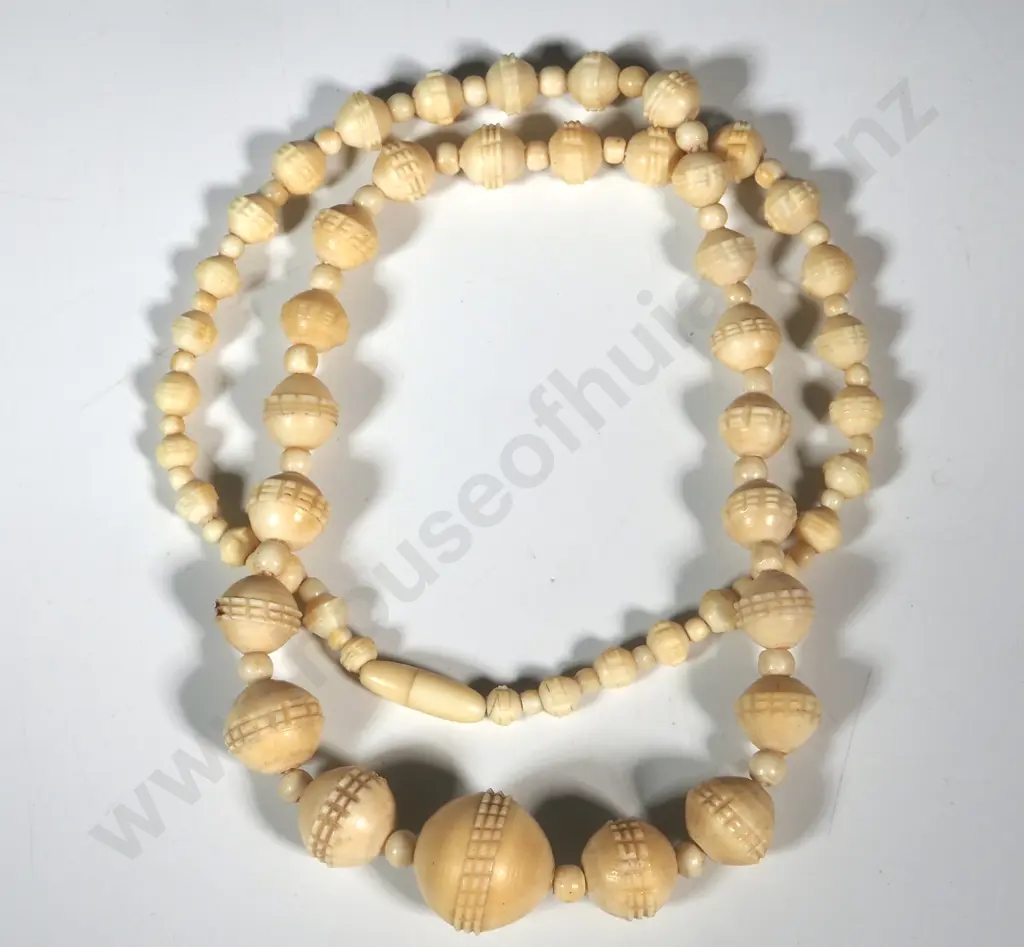 Ivory Bead Necklace Image 1++