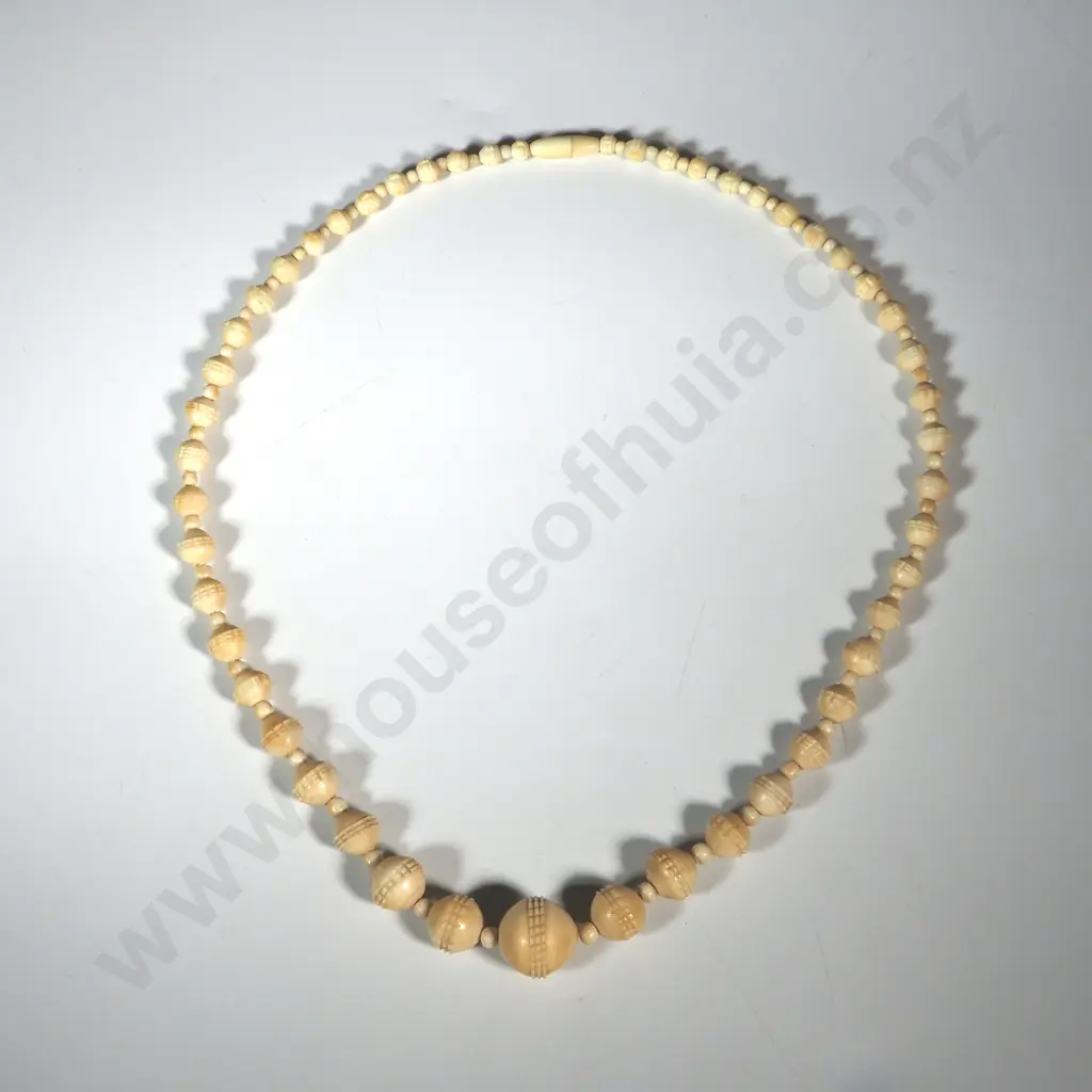 Ivory Bead Necklace Image 1++