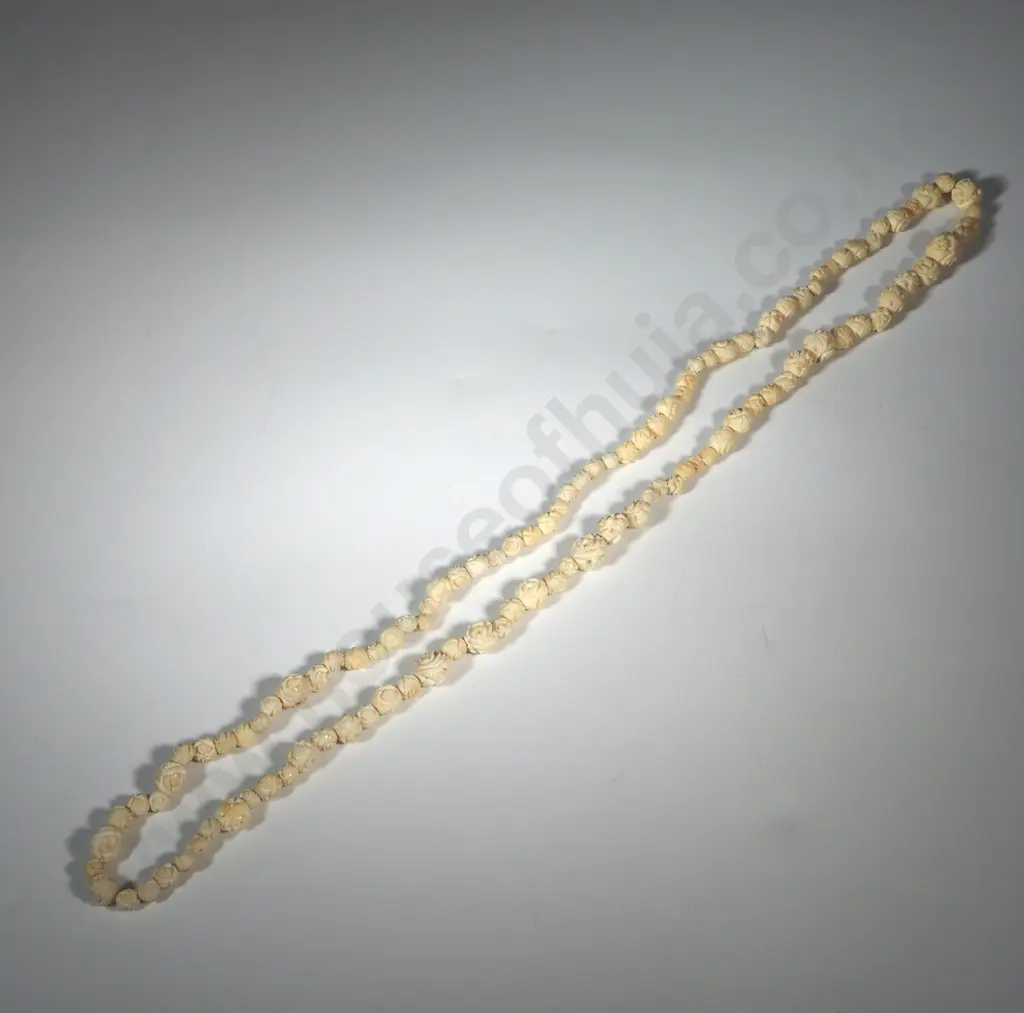 Vintage  Long Ivory Necklace Image 1++