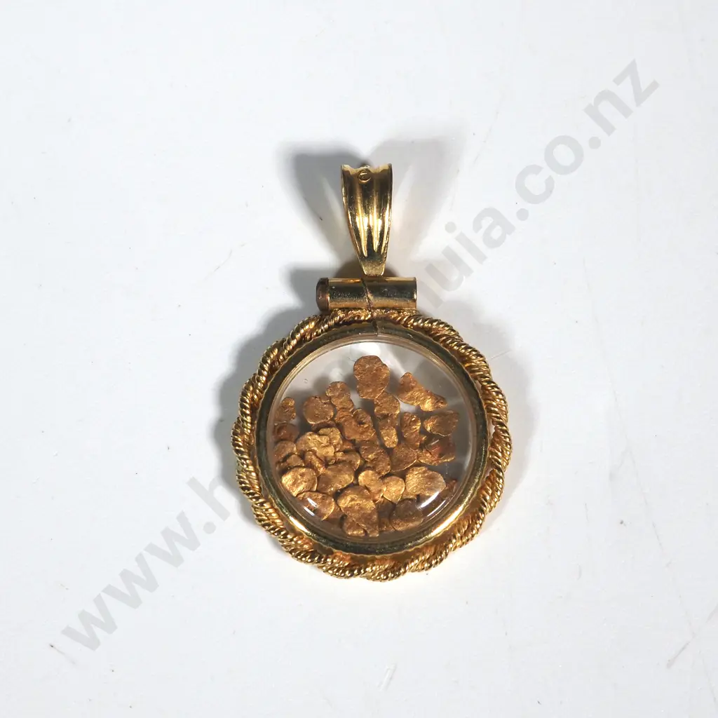 Alluvial Gold Nugget Pendant Image 1++