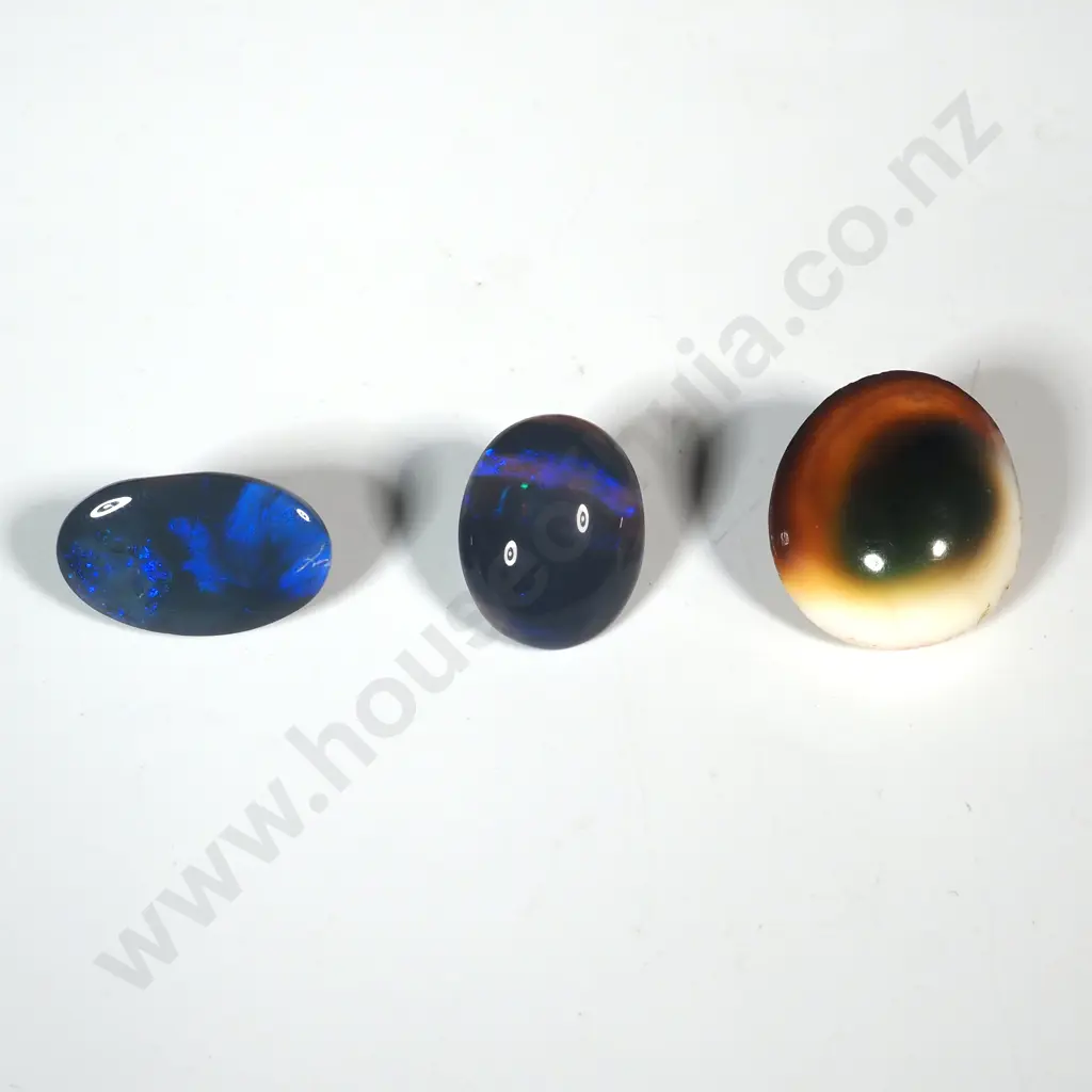 Two Opals (12.1 Carats) & Cats Eye Image 1++