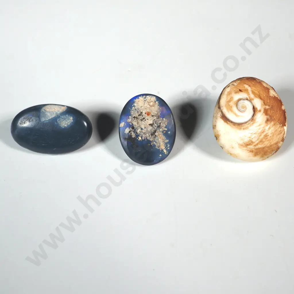 Two Opals (12.1 Carats) & Cats Eye Image 1++