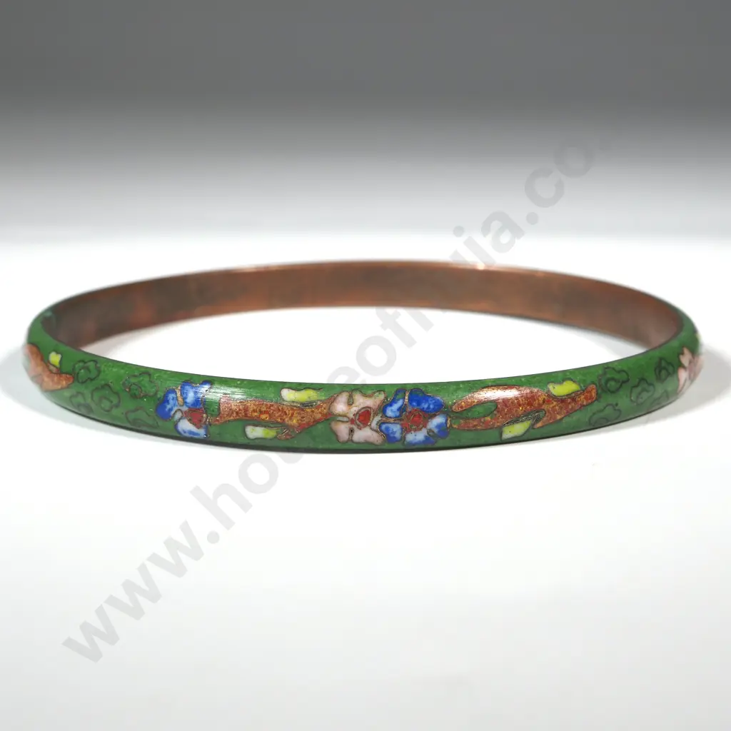 Green Cloisonne Bracelet Image 1++