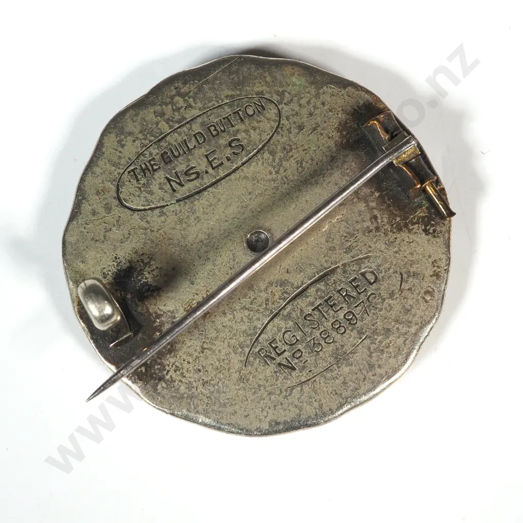 Arts & Crafts Brooch - The Guild Button Image 1++