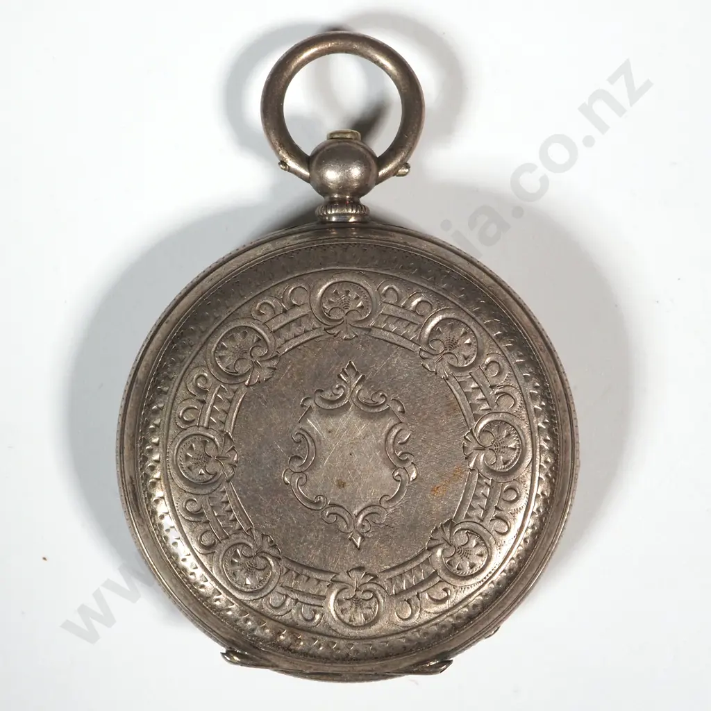 "Fine Silver" Pocket Watch - Untested Image 1++