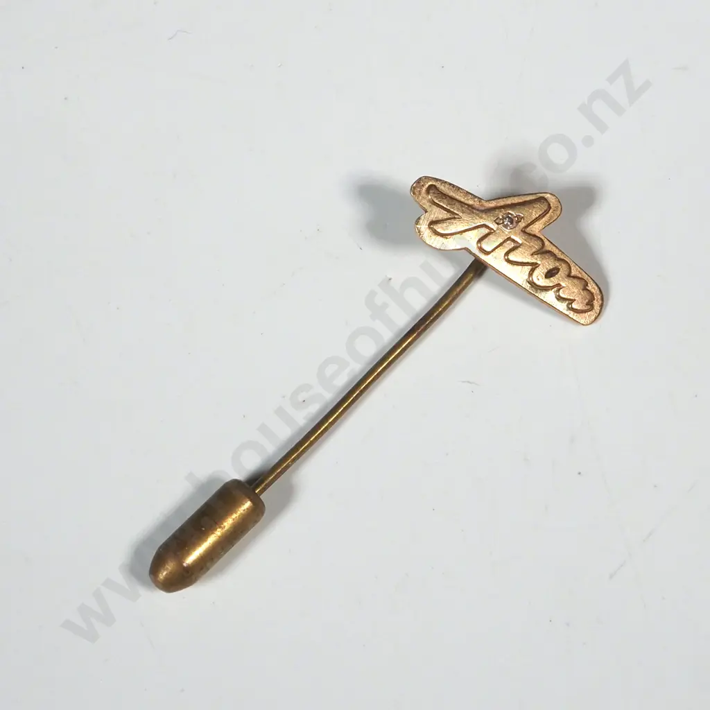 9ct Gold Stick "Avon" Pin - Stem & Catch Base Metal Image 1++