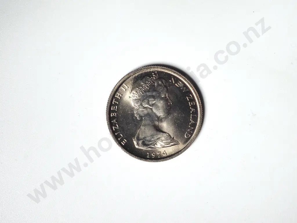 95 X NEW ZEALAND 1974 UNC 5 CENTS COINS Image 1++