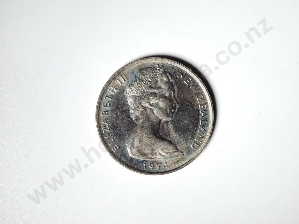 45 X NEW ZEALAND 1974 UNC TEN CENTS COINS Image 1++